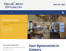 Tablet Screenshot of focuswestoptometry.ca